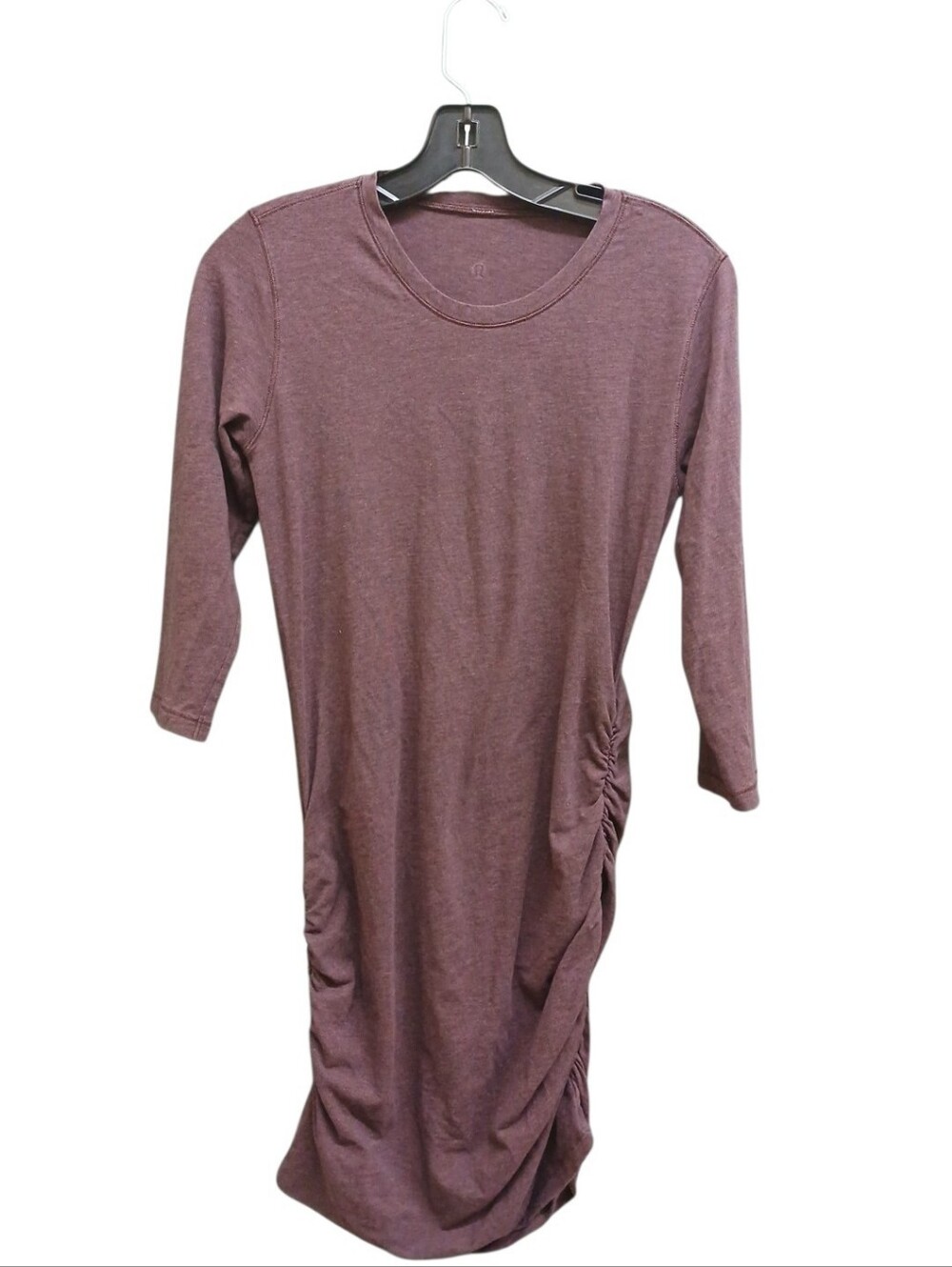 lululemon athletica Purple 3/5 Sleeve Ruched Side Dress Size 8